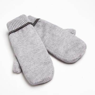 Варежки женские MINAKU однотонные, размер 6.5, серые