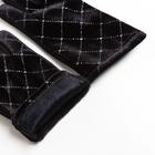 Перчатки женские MINAKU однотонные со стразами, р-р 23 см, цв.чёрный 6979079