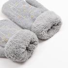 Варежки женские MINAKU однотонные со стразами, р-р 23 см, цв.серый  (артикул 6979089)  большой выбор товаров оптом и в розницу по низким ценам с доставкой