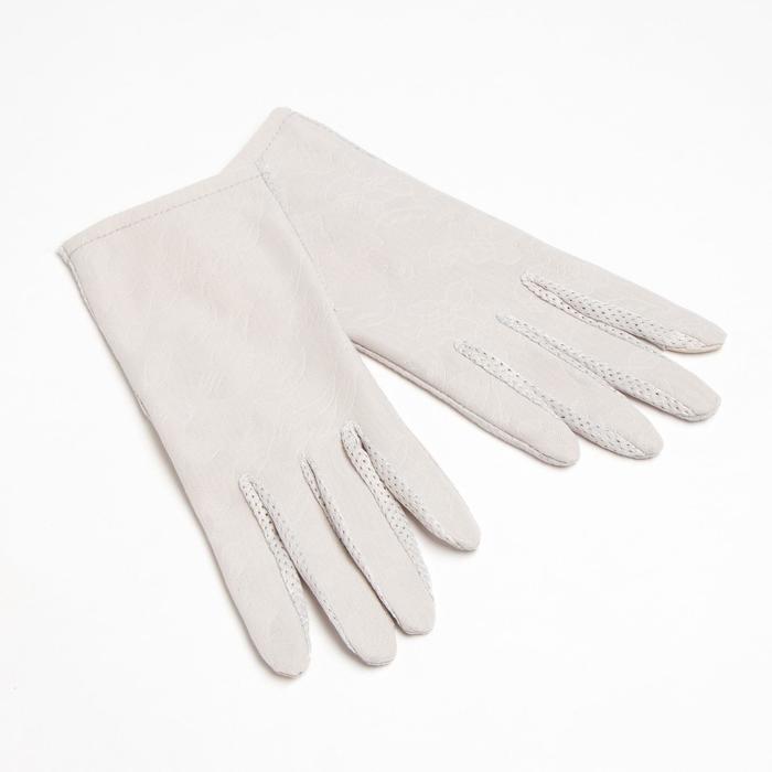 Перчатки женские MINAKU однотонные, 24 см, цв.серый - Фото 1