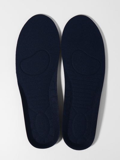 Стельки для обуви, универсальные, спортивные, р-р RU до 43 (р-р Пр-ля до 44), 27,5 см, пара, цвет тёмно-синий