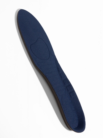 Стельки для обуви, универсальные, спортивные, р-р RU до 43 (р-р Пр-ля до 44), 27,5 см, пара, цвет тёмно-синий