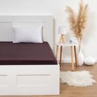 Простыня на резинке 2-спальная KUPU-KUPU, 180×200+20 см, шоколад, трикотаж - Фото 1