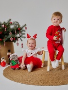 Набор для фотосессии «Крошка Я. Рождественский олененок»: юбка и ободок, красный, рост 68-92 см - фото 119571135