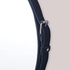 Зеркало интерьерное настенное «Ритц», на ремне из натуральной кожи, d=50 см, цвет чёрный - фото 45251266