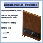 Ежедневник недатированный Comodo A4, 136 листов в клетку, кожзам, под матовую крокодиловую кожу, 2 ляссе, золотой срез, перфорированные уголки 5698257 - фото 10209752