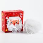 Мочалка детская для купания «Дед Мороз», новогодняя подарочная упаковка - фото 9387635