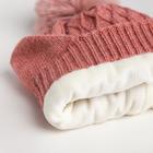 Шапка для девочки MINAKU "Ромбы", цв.розовый, р-р 50-52 - фото 119095470