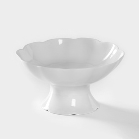 Конфетница Добрушский завод «Бельё», фарфор, 300 мл, h=15.2 см, белая 7148526