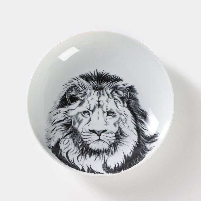 Тарелка глубокая Добрушский завод «Лев», 700 мл, d=20.5 см, фарфор, белая - Фото 1