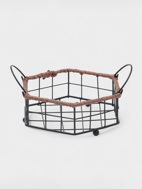 Корзинка универсальная Доляна, 17.5×20×7.5 см, чёрная