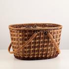 Корзина плетёная для хранения «Пикник», 40×29×24 см, ручка h=19 см, лоза - Фото 2