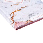 Колледж-тетрадь в твердой обложке 7БЦ, А5, 80 листов, Мрамор (розовый) , блок в клетку, глянцевая ламинация 5358248