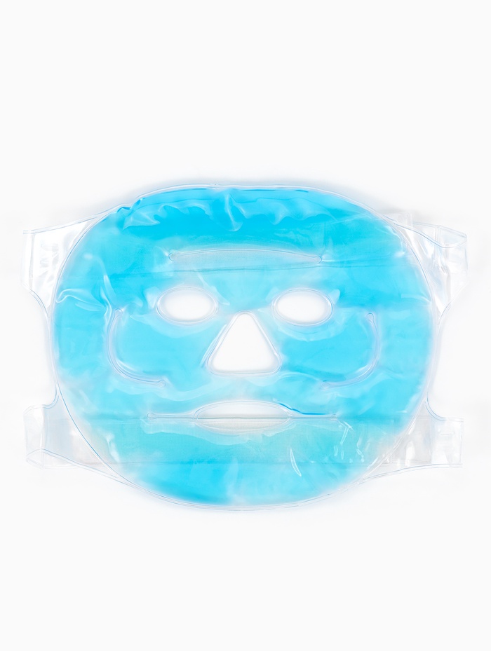 Маска для лица гидрогелевая, охлаждающая/согревающая, 22.5×19.5 см, синяя - Фото 1