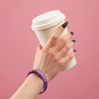Силиконовый браслет «В моменте» женский, цвет фиолетовый, 18 см - фото 6469211