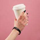 Силиконовый браслет «PZDC» стандарт, цвет чёрный, 20 см - Фото 2