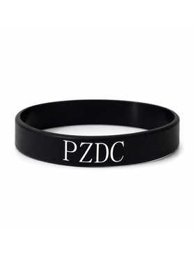 Силиконовый браслет «PZDC» стандарт, цвет чёрный, 20 см 7345114