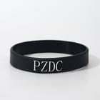 Силиконовый браслет «PZDC» стандарт, цвет чёрный, 20 см - фото 298659707