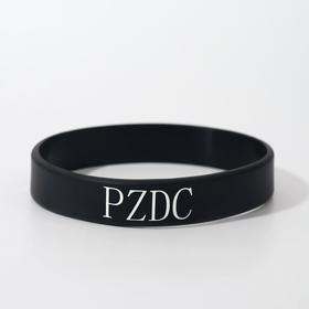 Силиконовый браслет «PZDC» стандарт, цвет чёрный, 20 см