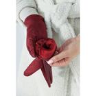 Перчатки женские, безразмерные, без утеплителя, цвет бордовый - Фото 3
