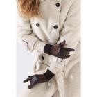 Перчатки женские, безразмерные, без утеплителя, цвет коричневый - фото 41294204