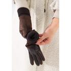 Перчатки женские, безразмерные, без утеплителя, цвет коричневый - фото 41294205