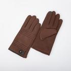 Перчатки мужские, безразмерные, с утеплителем, цвет коричневый - фото 9388874