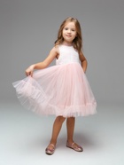 Платье нарядное детское MINAKU: PartyDress со стойкой цвет розовый, размер 134 см - Фото 5
