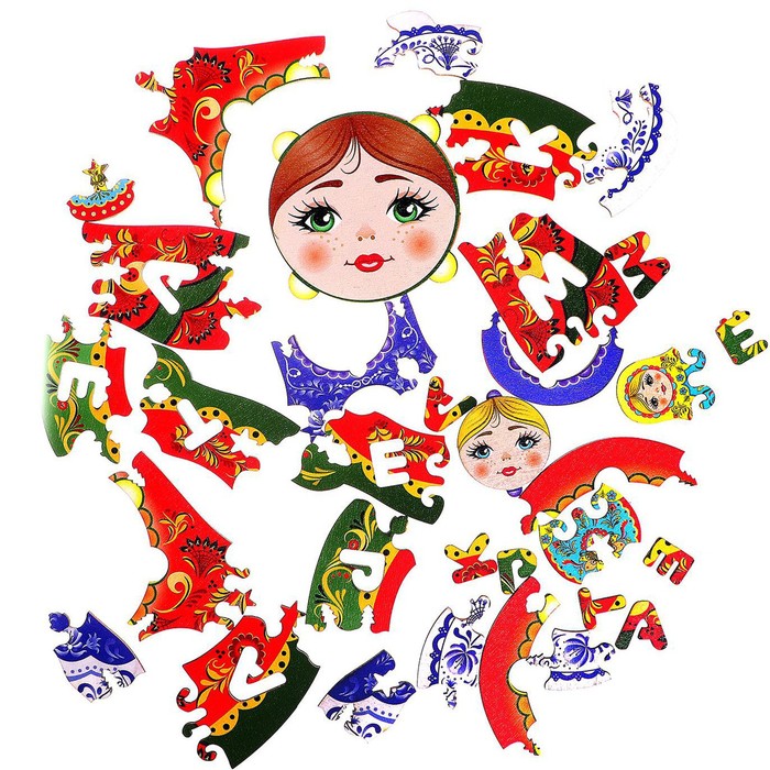 Пазл-конструктор деревянный «Матрёшка Даша» 51018