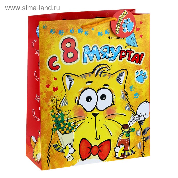 Пакет ламинированный вертикальный «Котэ кавалер», 26 × 32 см - Фото 1