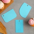 Набор кондитерских шпателей «Пончик» 11.5×8 см, 11.2×6.5 см, 10×7 см, 3 шт - Фото 2