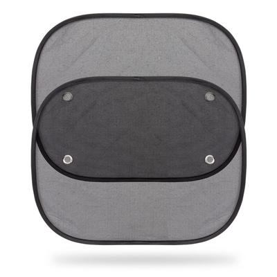 Шторки солнцезащитные на боковые стекла, сетчатый полиэстер, чёрные, 44×38 см, комплект 2 шт.