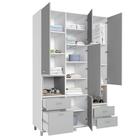 Шкаф трехсекционный Polini kids Mirum 2335, белый-серый, серый - Фото 2