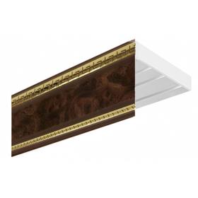 

карниз «Эконом+» в сборе 3-х рядный, цвет «Антик» мрамор, 200 см