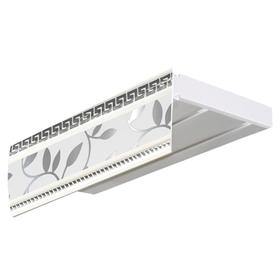 

Карниз «Эконом+» в сборе 2-х рядный, цвет «Антик» Инкрустация серебро, 220 см