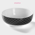 Салатник Доляна «Марокко», 600 мл, d=15.5 см, фарфор, чёрный - Фото 2