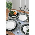 Салатник Доляна «Марокко», 600 мл, d=15.5 см, фарфор, чёрный - Фото 5