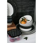 Салатник Доляна «Марокко», 600 мл, d=15.5 см, фарфор, чёрный - Фото 6