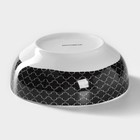 Салатник Доляна «Марокко», 600 мл, d=15.5 см, фарфор, чёрный - Фото 7