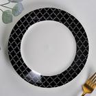 Тарелка фарфоровая десертная «Марокко», d=20,5 см, цвет чёрный - фото 9389583