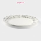 Тарелка обеденная Доляна «Мрамор», d=25.3 см, фарфор, цвет белый - Фото 2