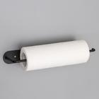 Держатель для бумажных полотенец подвесной Доляна 26×1,5×12 см, цвет чёрный - Фото 8
