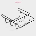 Держатель для бутылок Доляна, подвесной, металл, 32.5×31.5×13 см, чёрный - Фото 4