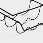 Держатель для бутылок Доляна, подвесной, металл, 32.5×31.5×13 см, чёрный - Фото 5