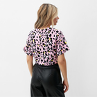 Футболка женская MINAKU, цвет розовый, р-р 42 - фото 804599176