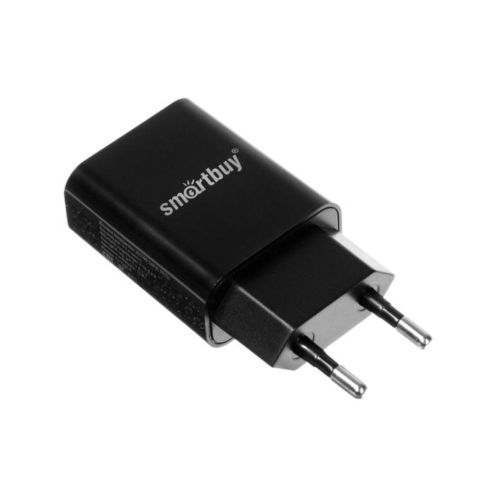 Сетевое зарядное устройство Smartbuy FLASH, 2хUSB, 2.1 А +1 А, черное - фото 51505061