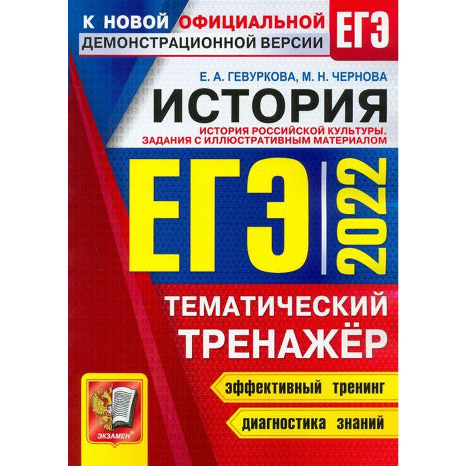 ЕГЭ-2022. История. Тематический Тренажёр. История российской культуры.  Задания с иллюстративным материалом