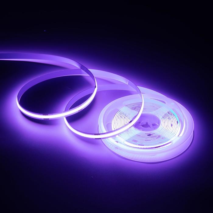 Светодиодная лента Apeyron Electrics 5 м, IP20, COB, 352 LED/м, 11 Вт/м, 24 В, свечение фиолетовое - Фото 1