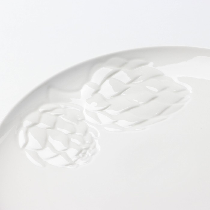 Блюдо керамическое для подачи «Артишоки», белая, 27 см, цвет белый - фото 1910228986