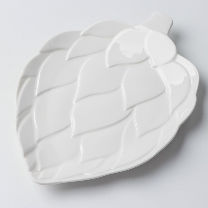 Блюдо керамическое для подачи «Артишоки», белая, 20 х 17 см, цвет белый - фото 1910229020